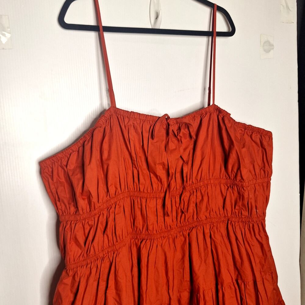 Jessakae Birdie Midi Dress 4X NEW Cotton Rust Smocked Milkmaid Cottage Fall - Picture 3 of 11